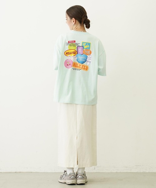 MILKFED.(ミルクフェド)の「STICKED LOGO S/S TEE(Tシャツ/カットソー・レディース・ブラック/ホワイト/ライトグリーン・M/L)」の13枚目の写真