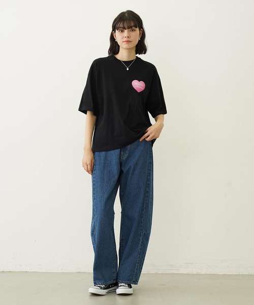 MILKFED.(ミルクフェド)の「STICKED LOGO S/S TEE(Tシャツ/カットソー・レディース・ブラック/ホワイト/ライトグリーン・M/L)」の6枚目の写真