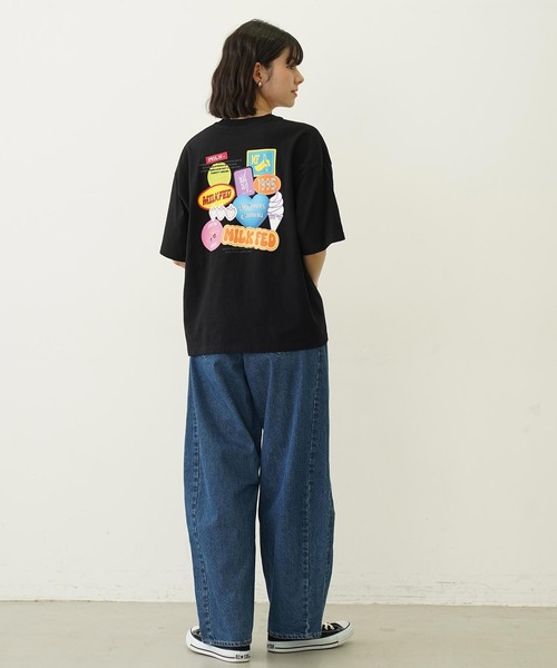 MILKFED.(ミルクフェド)の「STICKED LOGO S/S TEE(Tシャツ/カットソー・レディース・ブラック/ホワイト/ライトグリーン・M/L)」の8枚目の写真
