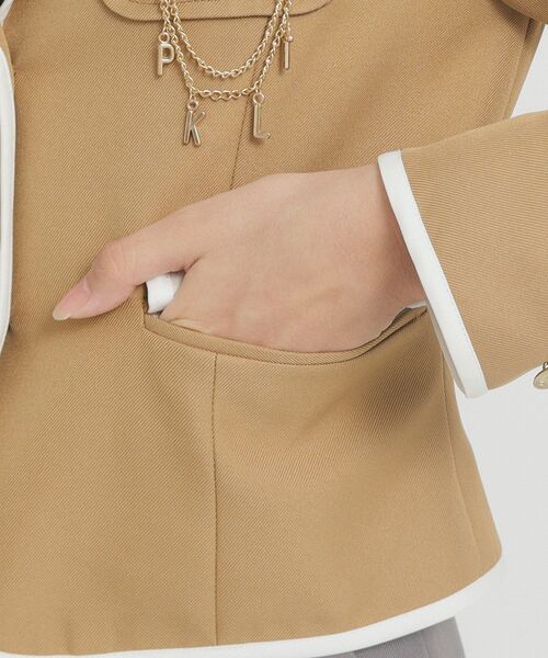 PINK-latte（ピンクラテ）の「【オケージョン・フォーマル】パイピング ジャケット（テーラードジャケット・キッズ・ベージュ/グレー/ネイビー・02/16/15 ）」の10枚目の写真