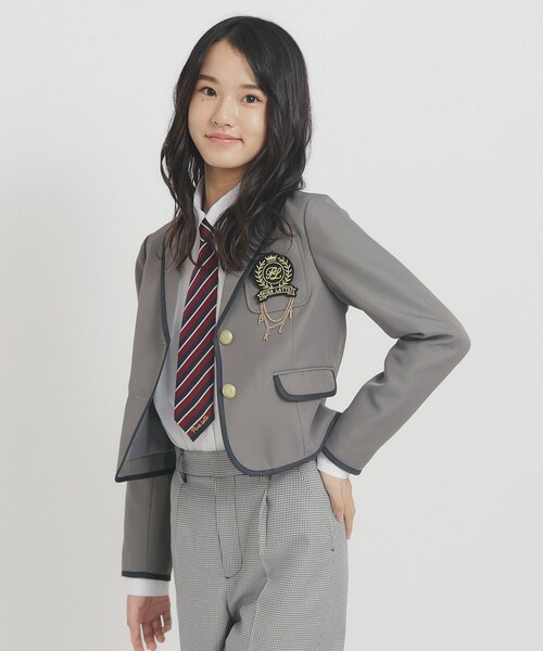 PINK-latte（ピンクラテ）の「【オケージョン・フォーマル】パイピング ジャケット（テーラードジャケット・キッズ・ベージュ/グレー/ネイビー・02/16/15 ）」の13枚目の写真