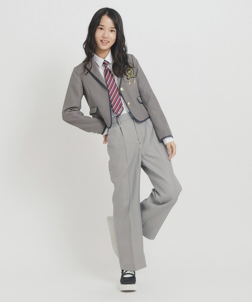 PINK-latte（ピンクラテ）の「【オケージョン・フォーマル】パイピング ジャケット（テーラードジャケット・キッズ・ベージュ/グレー/ネイビー・02/16/15 ）」の14枚目の写真