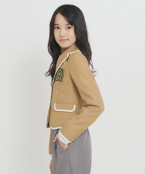 PINK-latte（ピンクラテ）の「【オケージョン・フォーマル】パイピング ジャケット（テーラードジャケット・キッズ・ベージュ/グレー/ネイビー・02/16/15 ）」の21枚目の写真