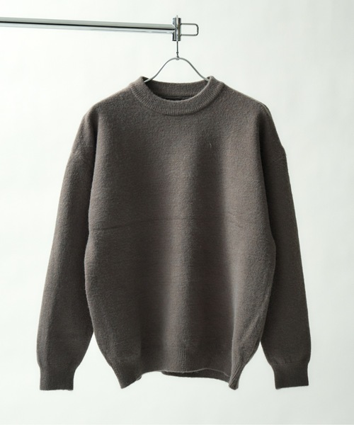 WANT SLIP(ウォント スリップ)の「Basic Crew Neck Knit / 肉厚ベーシッククルーネックニット(ニット/セーター・メンズ・ブラック/アイボリー/ブルー/グレー・L/XL/M)」の1枚目の写真