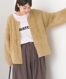 フェザーヤーンダブルフェイスニットカーディガン