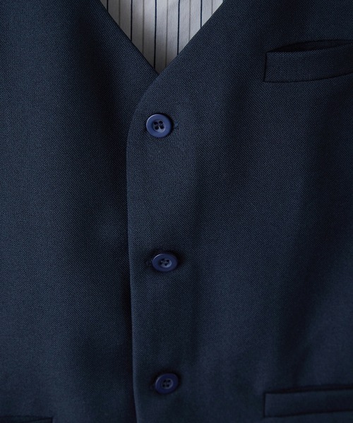 riziere(リジェール)の「フォーマルベスト(裏地ストライプ)(スーツベスト・キッズ・ライトブラウン/カーキ系/ブラック/ネイビー/ブラウン/グレー・90/100/110/120/130/140/150/160)」の9枚目の写真