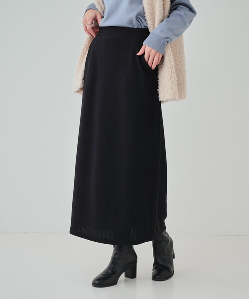 DRESKIP（ドレスキップ）の「◆【S-LL】クラシカルな装いに ヘリンボーン柄ナロースカート（スカート・レディース・ブラック系/チャコール/ベージュ系・01/02/03/04）」の2枚目の写真