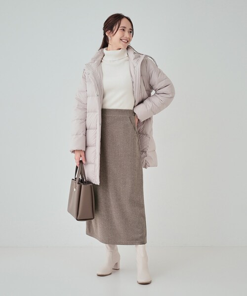 DRESKIP（ドレスキップ）の「◆【S-LL】クラシカルな装いに ヘリンボーン柄ナロースカート（スカート・レディース・ブラック系/チャコール/ベージュ系・01/02/03/04）」の14枚目の写真