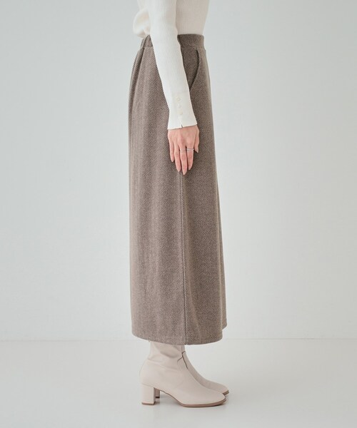 DRESKIP（ドレスキップ）の「◆【S-LL】クラシカルな装いに ヘリンボーン柄ナロースカート（スカート・レディース・ブラック系/チャコール/ベージュ系・01/02/03/04）」の17枚目の写真