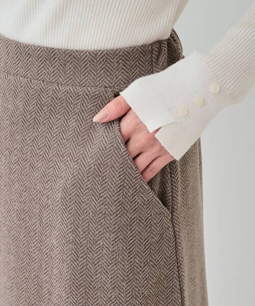 DRESKIP（ドレスキップ）の「◆【S-LL】クラシカルな装いに ヘリンボーン柄ナロースカート（スカート・レディース・ブラック系/チャコール/ベージュ系・01/02/03/04）」の21枚目の写真