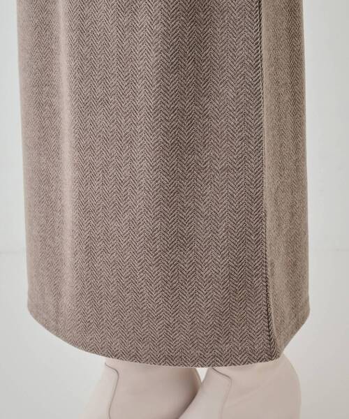 DRESKIP（ドレスキップ）の「◆【S-LL】クラシカルな装いに ヘリンボーン柄ナロースカート（スカート・レディース・ブラック系/チャコール/ベージュ系・01/02/03/04）」の22枚目の写真
