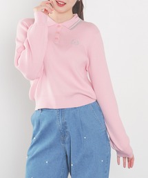 衿付ニットトップス