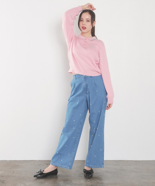 Honeys（ハニーズ）の「衿付ニットトップス（ポロシャツ）」 - WEAR