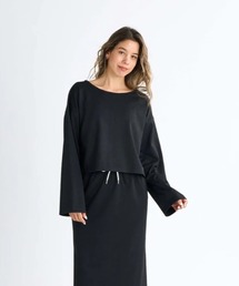 COASTAL ESCAPE L/S/ロキシーショート丈袖ワイドシルエット長袖ロンT