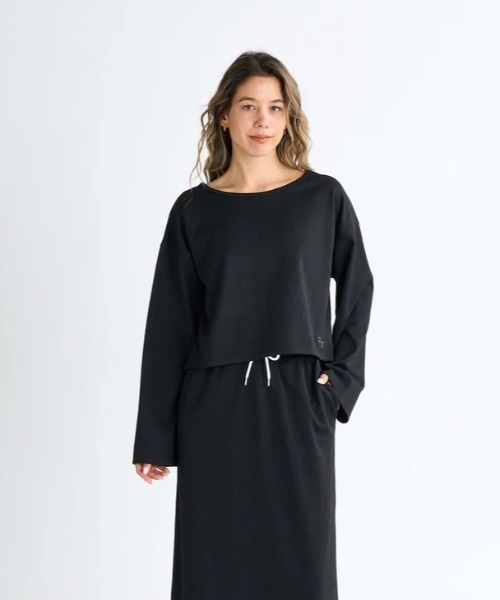 ROXY（ロキシー）の「COASTAL ESCAPE L/S/ロキシーショート丈袖ワイドシルエット長袖ロンT（Tシャツ/カットソー・レディース・ブラック系その他/グリーン/ベージュ/ブラック・MEDIUM/SMALL/LARGE）」の5枚目の写真