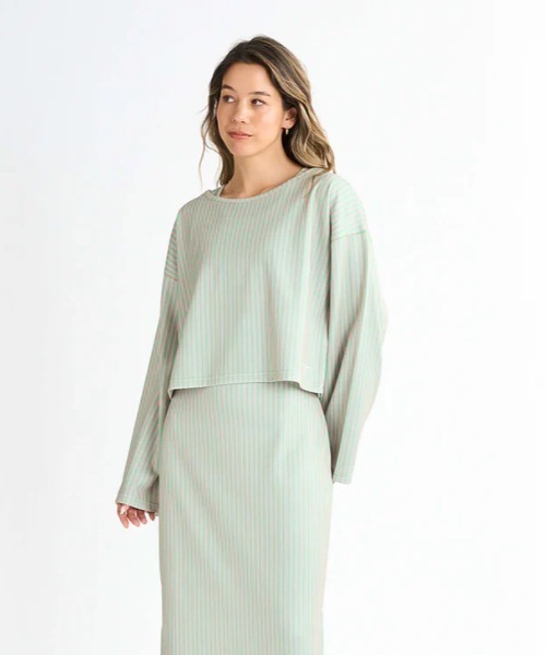 ROXY（ロキシー）の「COASTAL ESCAPE L/S/ロキシーショート丈袖ワイドシルエット長袖ロンT（Tシャツ/カットソー・レディース・ブラック系その他/グリーン/ベージュ/ブラック・MEDIUM/SMALL/LARGE）」の20枚目の写真