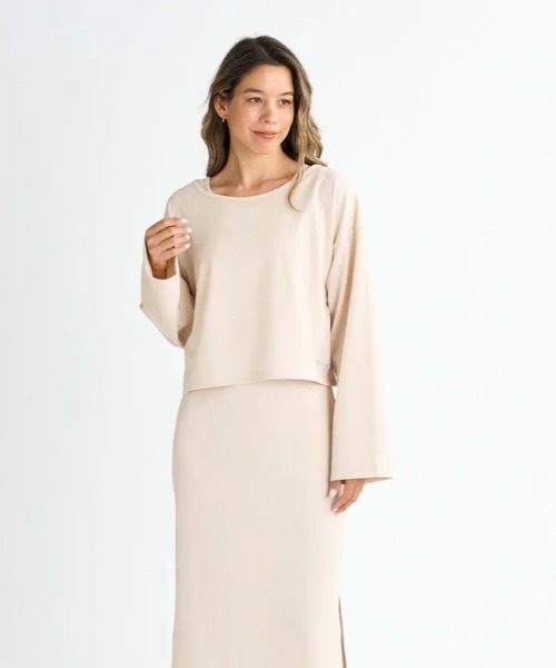 ROXY（ロキシー）の「COASTAL ESCAPE L/S/ロキシーショート丈袖ワイドシルエット長袖ロンT（Tシャツ/カットソー・レディース・ブラック系その他/グリーン/ベージュ/ブラック・MEDIUM/SMALL/LARGE）」の16枚目の写真
