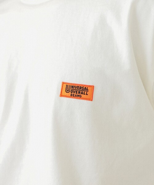 BEAMS（ビームス）の「【別注】UNIVERSAL OVERALL / ロゴ ロングスリーブ Tシャツ（Tシャツ/カットソー・メンズ・ホワイト/ブラック/ネイビー・LARGE/MEDIUM/X-LARGE/SMALL）」の8枚目の写真