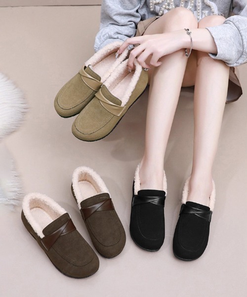 Miniministore(ミニミニストア)の「ファーモカシンシューズ レディース裏起毛(モカシン/デッキシューズ・レディース・ベージュ/ブラウン/ブラック・22.5cm/23.0cm/23.5cm/24.0cm/24.5cm)」の13枚目の写真