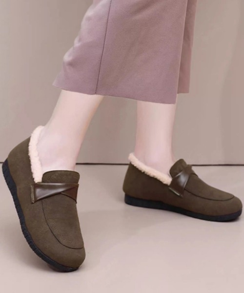 Miniministore(ミニミニストア)の「ファーモカシンシューズ レディース裏起毛(モカシン/デッキシューズ・レディース・ベージュ/ブラウン/ブラック・22.5cm/23.0cm/23.5cm/24.0cm/24.5cm)」の7枚目の写真