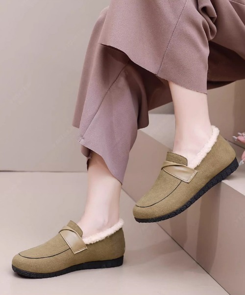 Miniministore(ミニミニストア)の「ファーモカシンシューズ レディース裏起毛(モカシン/デッキシューズ・レディース・ベージュ/ブラウン/ブラック・22.5cm/23.0cm/23.5cm/24.0cm/24.5cm)」の6枚目の写真
