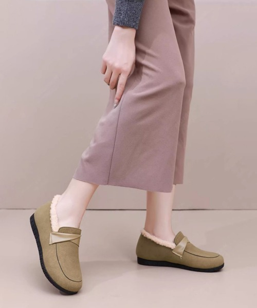 Miniministore(ミニミニストア)の「ファーモカシンシューズ レディース裏起毛(モカシン/デッキシューズ・レディース・ベージュ/ブラウン/ブラック・22.5cm/23.0cm/23.5cm/24.0cm/24.5cm)」の15枚目の写真