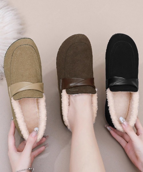 Miniministore(ミニミニストア)の「ファーモカシンシューズ レディース裏起毛(モカシン/デッキシューズ・レディース・ベージュ/ブラウン/ブラック・22.5cm/23.0cm/23.5cm/24.0cm/24.5cm)」の14枚目の写真