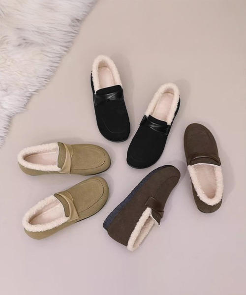 Miniministore(ミニミニストア)の「ファーモカシンシューズ レディース裏起毛(モカシン/デッキシューズ・レディース・ベージュ/ブラウン/ブラック・22.5cm/23.0cm/23.5cm/24.0cm/24.5cm)」の22枚目の写真