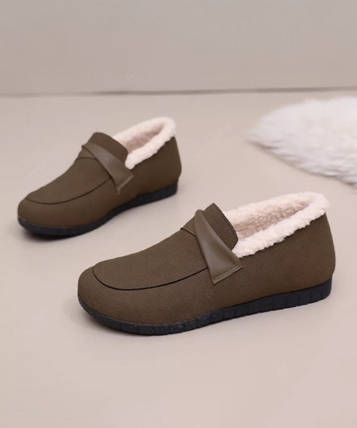 Miniministore(ミニミニストア)の「ファーモカシンシューズ レディース裏起毛(モカシン/デッキシューズ・レディース・ベージュ/ブラウン/ブラック・22.5cm/23.0cm/23.5cm/24.0cm/24.5cm)」の21枚目の写真