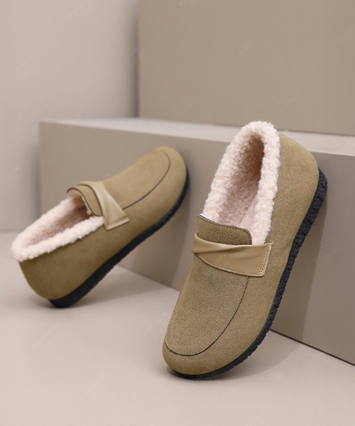 Miniministore(ミニミニストア)の「ファーモカシンシューズ レディース裏起毛(モカシン/デッキシューズ・レディース・ベージュ/ブラウン/ブラック・22.5cm/23.0cm/23.5cm/24.0cm/24.5cm)」の5枚目の写真