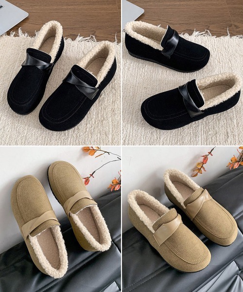 Miniministore(ミニミニストア)の「ファーモカシンシューズ レディース裏起毛(モカシン/デッキシューズ・レディース・ベージュ/ブラウン/ブラック・22.5cm/23.0cm/23.5cm/24.0cm/24.5cm)」の12枚目の写真