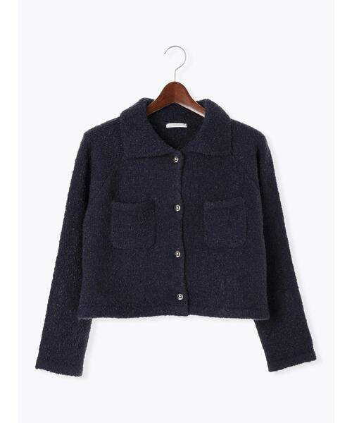 Te chichi(テチチ)の「衿付ニットジャケット(カーディガン/ボレロ・レディース・オフホワイト/ネイビー・F)」の21枚目の写真