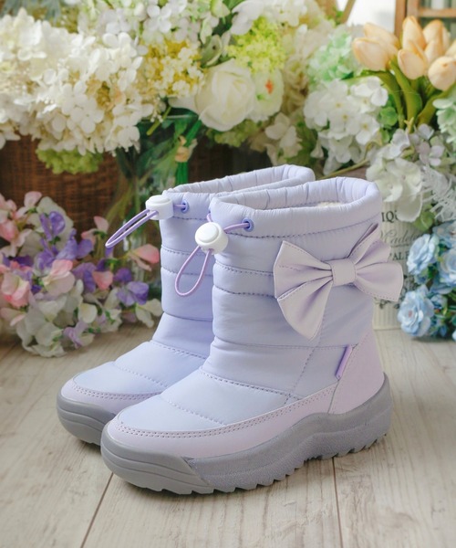 Catherine Cottage（キャサリンコテージ）の「収納式スパイク付きスノーブーツ（ブーツ・キッズ・ライラック/グレー/ネイビー・22/21/20/19/18/17/24/23）」の5枚目の写真
