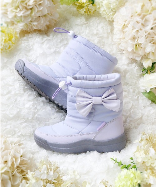 Catherine Cottage（キャサリンコテージ）の「収納式スパイク付きスノーブーツ（ブーツ・キッズ・ライラック/グレー/ネイビー・22/21/20/19/18/17/24/23）」の4枚目の写真