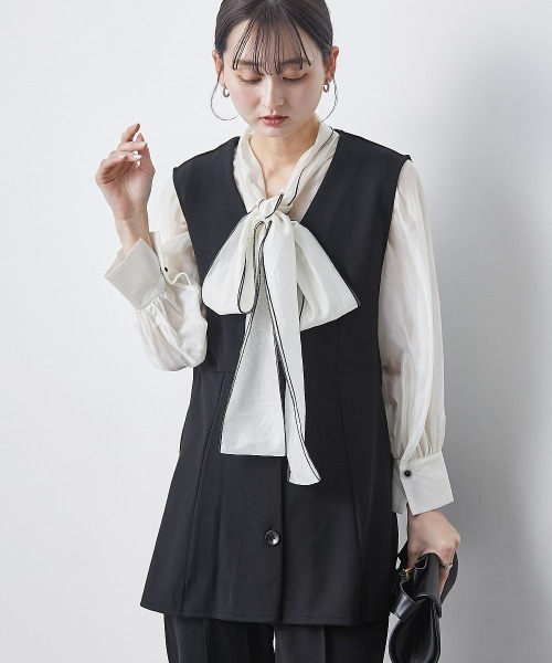 セール】ジレセットアップ（ペプラムジレ＋パンツ）（スーツセット