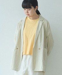 yuni　レーヨンリネンナイロン　haori ジャケット　ピンク yuni レーヨンリネンナイロン haori ジャケット yuni（ユニ ）の