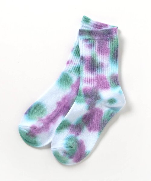 BREEZE（ブリーズ）の「ロゴ・タイダイソックス（ソックス/靴下・キッズ・オレンジ/パープル/ブルー/ブラック・15 /18/21）」の8枚目の写真