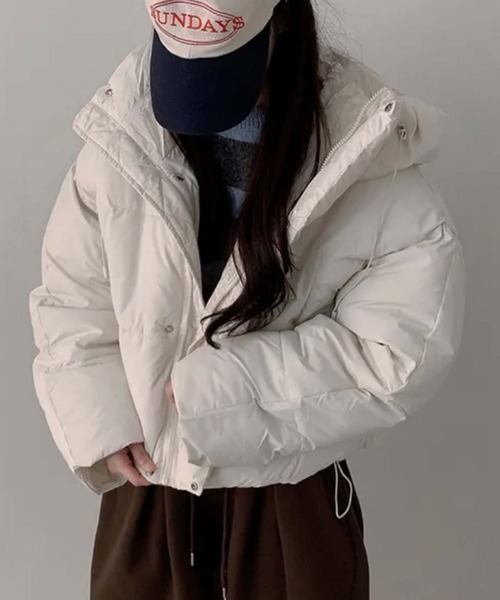 【セール】フード付ショート中綿ブルゾン（ダウンジャケット/コート）｜Doula Doula（ドゥーラドゥーラ） 7,106円