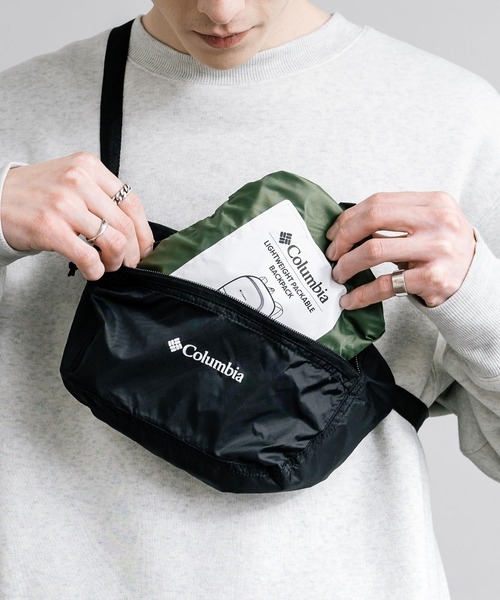 Columbia(コロンビア)の「Columbia コロンビア LIGHT WEIGHT PACKABLE HIPPACK パッカブルボディバッグ ヒップパック(ボディバッグ/ウエストポーチ・メンズ・ブラック/オリーブ・FREE)」の5枚目の写真