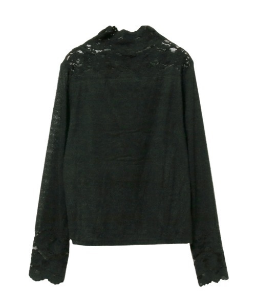 Rejoule（リジュール）の「起毛レースボトルネックトップス（Tシャツ/カットソー・レディース・アイボリー/ブラック・FREE）」の12枚目の写真