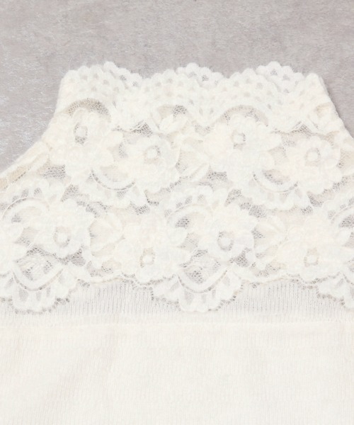 Rejoule（リジュール）の「起毛レースボトルネックトップス（Tシャツ/カットソー・レディース・アイボリー/ブラック・FREE）」の16枚目の写真