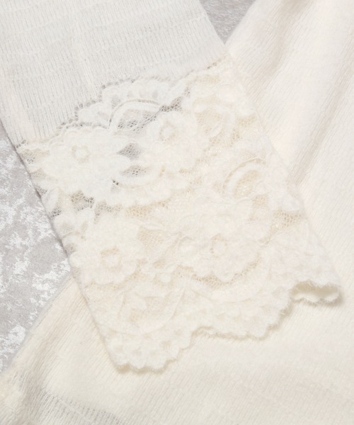 Rejoule（リジュール）の「起毛レースボトルネックトップス（Tシャツ/カットソー・レディース・アイボリー/ブラック・FREE）」の17枚目の写真