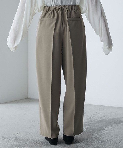 forksy.（フォルクシー）の「【forksy.】【オケージョン対応】ファスナー付きベスト＆シルエットが選べる パンツセット（パンツドレス・レディース・グレー/ブラック/ネイビー・36S/38S/36W/38W）」の5枚目の写真