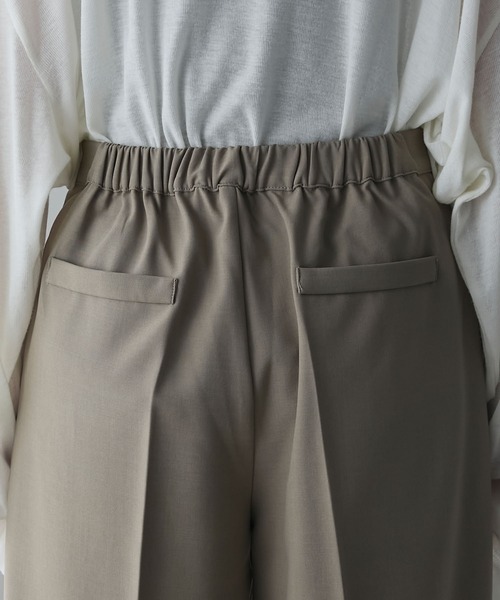 forksy.（フォルクシー）の「【forksy.】【オケージョン対応】ファスナー付きベスト＆シルエットが選べる パンツセット（パンツドレス・レディース・グレー/ブラック/ネイビー・36S/38S/36W/38W）」の6枚目の写真