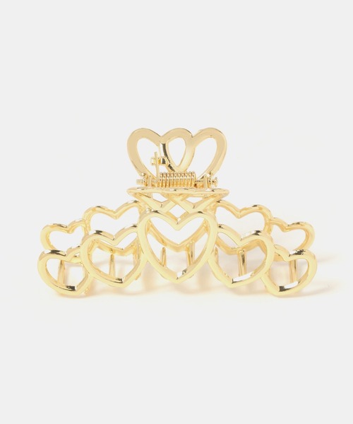 FOREVER 21(フォーエバー トゥエンティーワン)の「ハートヘアクリップ(バレッタ/ヘアクリップ・レディース・シルバー/ゴールド・FREE)」の1枚目の写真