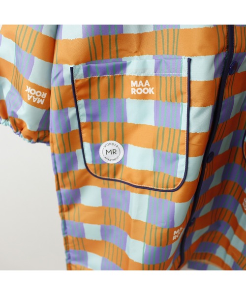 MR(まる)の「レトロフラワー・アートチェックレインコート(レインコート/ポンチョ・キッズ・オレンジ/ピンク・130cm/120cm/110cm/100cm/90cm/140cm)」の10枚目の写真