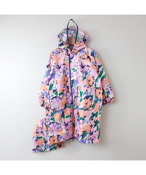 MR(まる)の「レトロフラワー・アートチェックレインコート(レインコート/ポンチョ・キッズ・オレンジ/ピンク・130cm/120cm/110cm/100cm/90cm/140cm)」の17枚目の写真