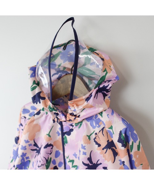 MR(まる)の「レトロフラワー・アートチェックレインコート(レインコート/ポンチョ・キッズ・オレンジ/ピンク・130cm/120cm/110cm/100cm/90cm/140cm)」の18枚目の写真