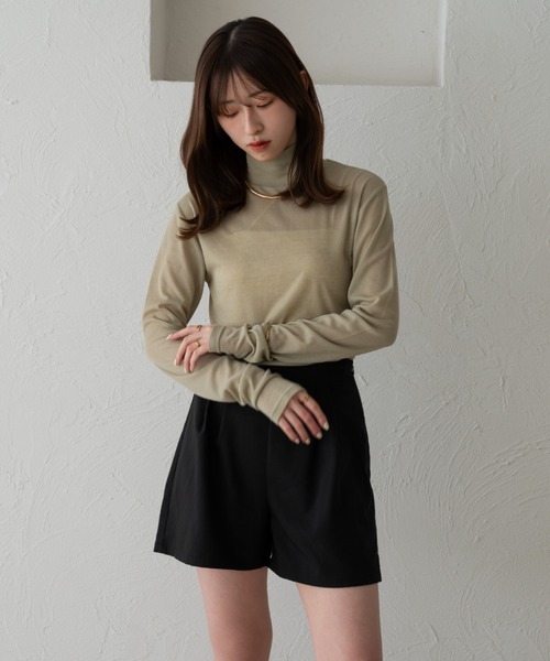 raffime(ラフィミー)の「【Raffime】タックハイウエストショートパンツ(その他パンツ・レディース・アイボリー/ブラック/グレー・フリー)」の6枚目の写真