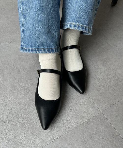 Chez toi（シェトワ）の「メリージューンフラットシューズ（パンプス・レディース・シルバー/ブラック・SMALL/MEDIUM/LARGE）」の6枚目の写真